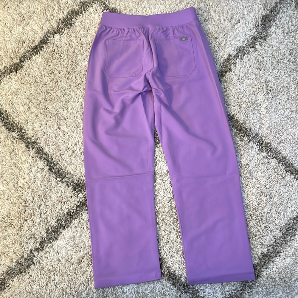 Figs High Waisted Livingston Pants in Lilac Dawn NWT - Picture 8 of 11